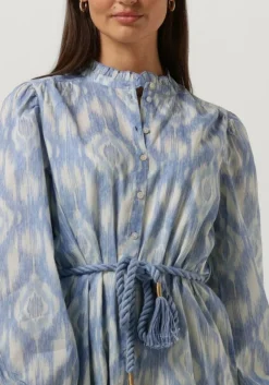 blauwe circle of trust midi jurk gwen dress