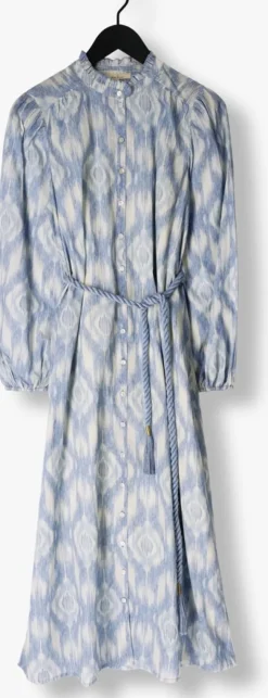 blauwe circle of trust midi jurk gwen dress
