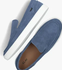 blauwe clay instappers shn2311