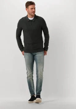 blauwe clay lage sneakers lpenzo