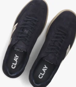 blauwe clay lage sneakers cl124h521