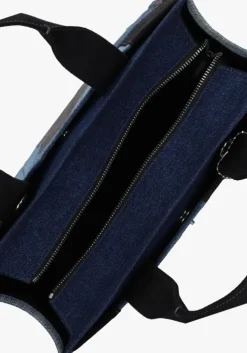 blauwe coach handtas patchwork denim cargo tote