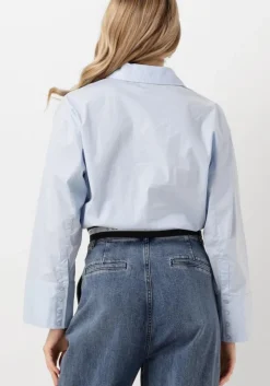 blauwe co'couture blouses cotton crisp logo crop shirt
