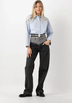 blauwe co'couture blouses cotton crisp logo crop shirt