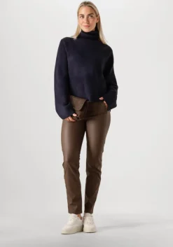 blauwe co'couture coltrui row rib rollneck