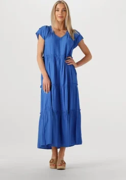 blauwe co'couture maxi jurk new sunrise dress