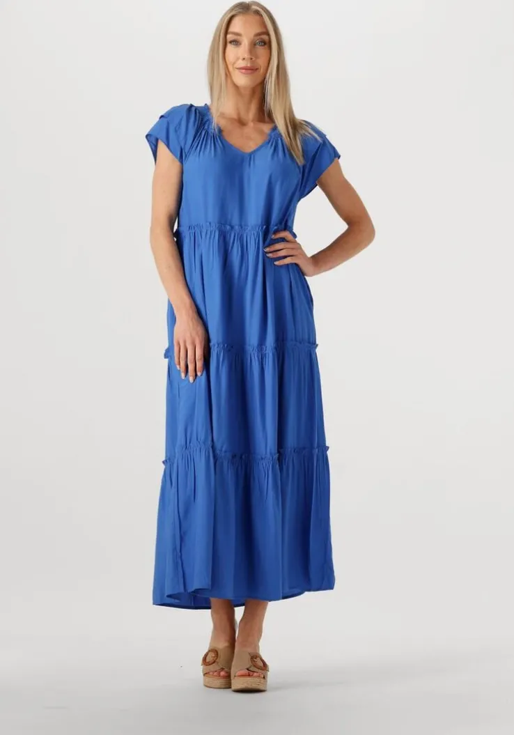 blauwe co'couture maxi jurk new sunrise dress