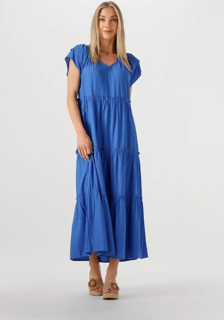 blauwe co'couture maxi jurk new sunrise dress