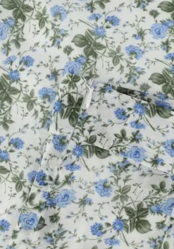 blauwe colourful rebel midirok timi flower ruffle midi skirt