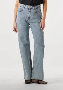 blauwe colourful rebel straight leg jeans gaias high rise wide leg denim pants