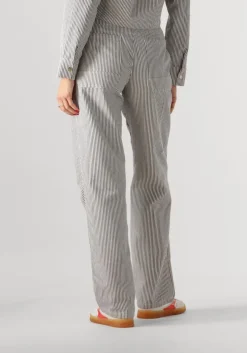 blauwe colourful rebel straight leg jeans kensi striped worker pants