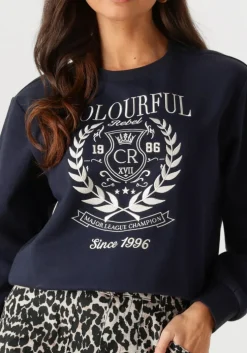 blauwe colourful rebel sweater college 1986 embro relaxed sweat