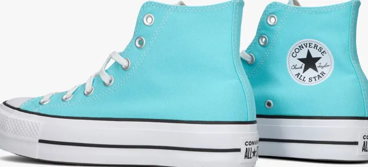 blauwe converse hoge sneakers chuck taylor all star lift