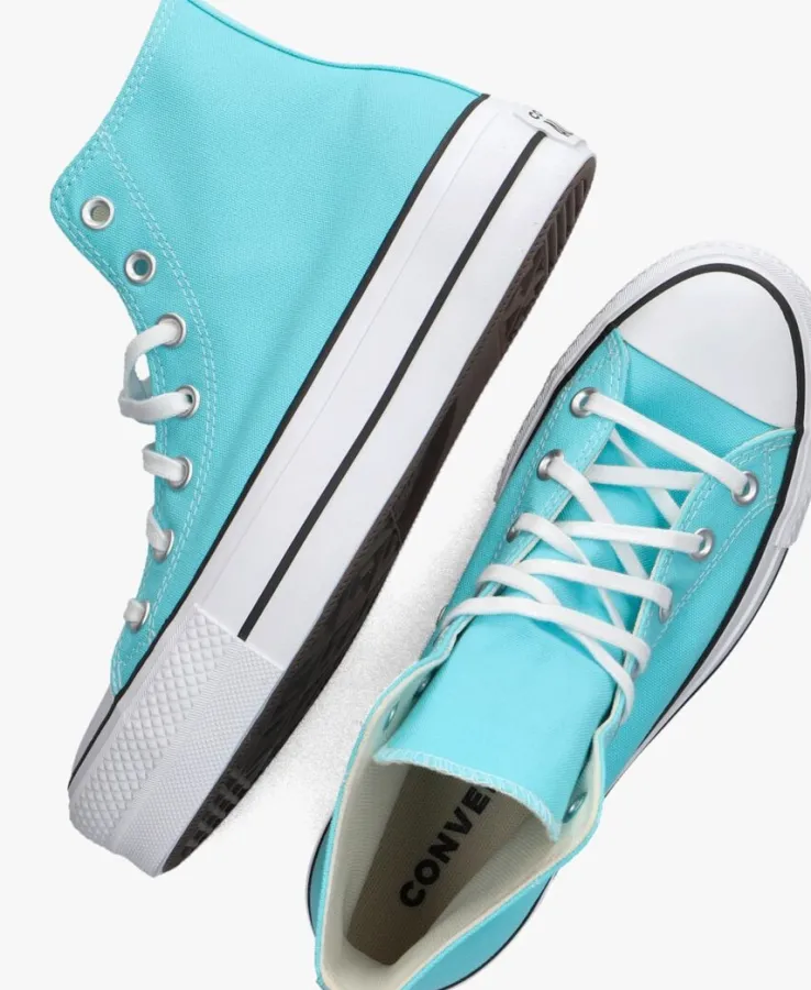 blauwe converse hoge sneakers chuck taylor all star lift