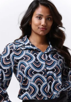 blauwe dea kudibal blouses mimi ns (co) - shirt with ruffles