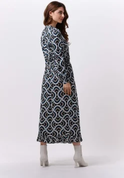 blauwe dea kudibal maxi jurk adina (v) - dress with ruffle details