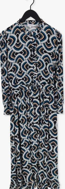 blauwe dea kudibal maxi jurk adina (v) - dress with ruffle details