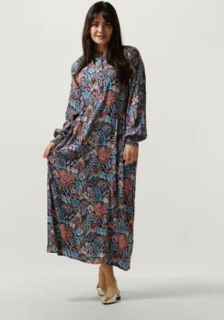 blauwe dea kudibal midi jurk marla