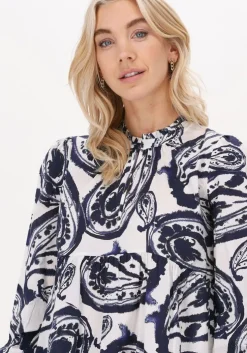 blauwe dea kudibal mini jurk kindra ns (co) dress with balloon sleeves