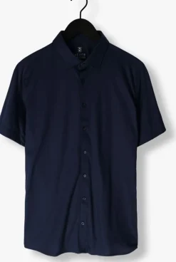 blauwe desoto casual overhemd desoto kent 1/2