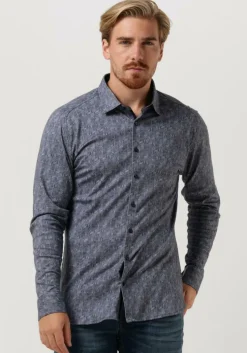 blauwe desoto casual overhemd 58028-3