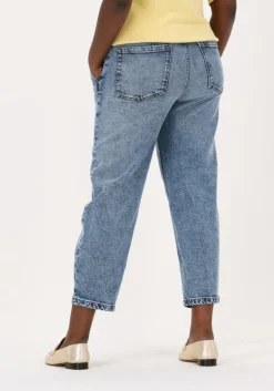 blauwe drykorn mom jeans mind