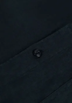 blauwe dstrezzed casual overhemd resort shirt s/s linen