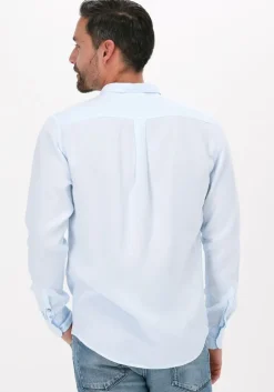 blauwe dstrezzed casual overhemd shirt button down tencel