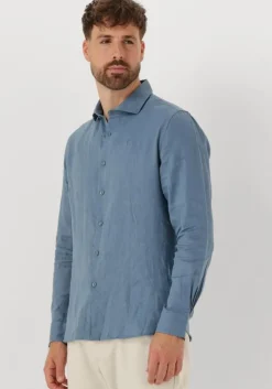 blauwe dstrezzed casual overhemd jagger shirt