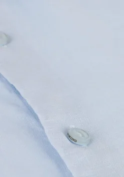 blauwe dstrezzed casual overhemd jagger shirt linen