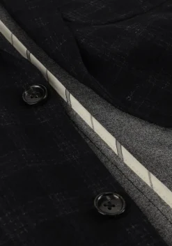 blauwe dstrezzed colberts travel check blazer