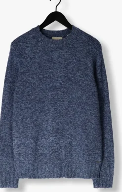 blauwe dstrezzed trui per crewneck
