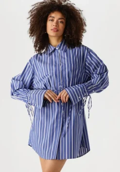 blauwe edited mini jurk deloris dress