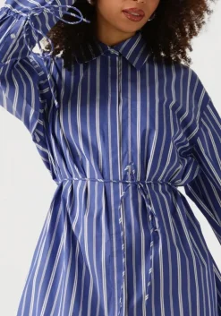 blauwe edited mini jurk deloris dress