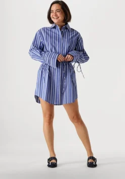 blauwe edited mini jurk deloris dress