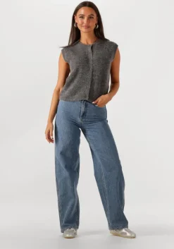 blauwe edited straight leg jeans theodora denim