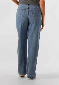 blauwe edited straight leg jeans theodora denim
