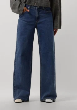 blauwe edited straight leg jeans kaya jeans