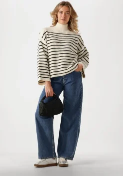 blauwe edited straight leg jeans kaya jeans