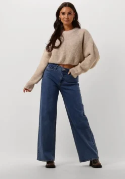 blauwe edited straight leg jeans kaya jeans