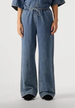 blauwe edited wide jeans mabel denim trousers