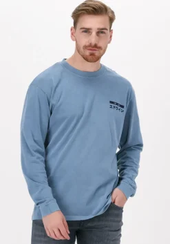 blauwe edwin polo / t-shirt hanadorobo v natural ts ls