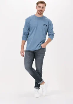 blauwe edwin polo / t-shirt hanadorobo v natural ts ls