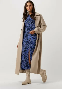 blauwe envii maxi jurk enruby ss midi dress aop 6696