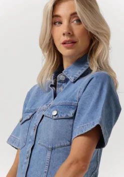 blauwe envii midi jurk enmass ss dress 6863