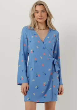 blauwe envii mini jurk enlime ls vn dress