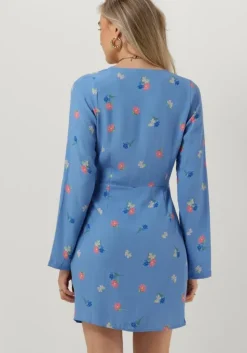 blauwe envii mini jurk enlime ls vn dress