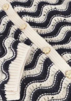 blauwe fabienne chapot vest caro crochet cardigan long sleeve