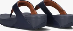 blauwe fitflop slippers lulu leather toe-post