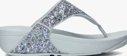 blauwe fitflop slippers lulu glitter toe-post